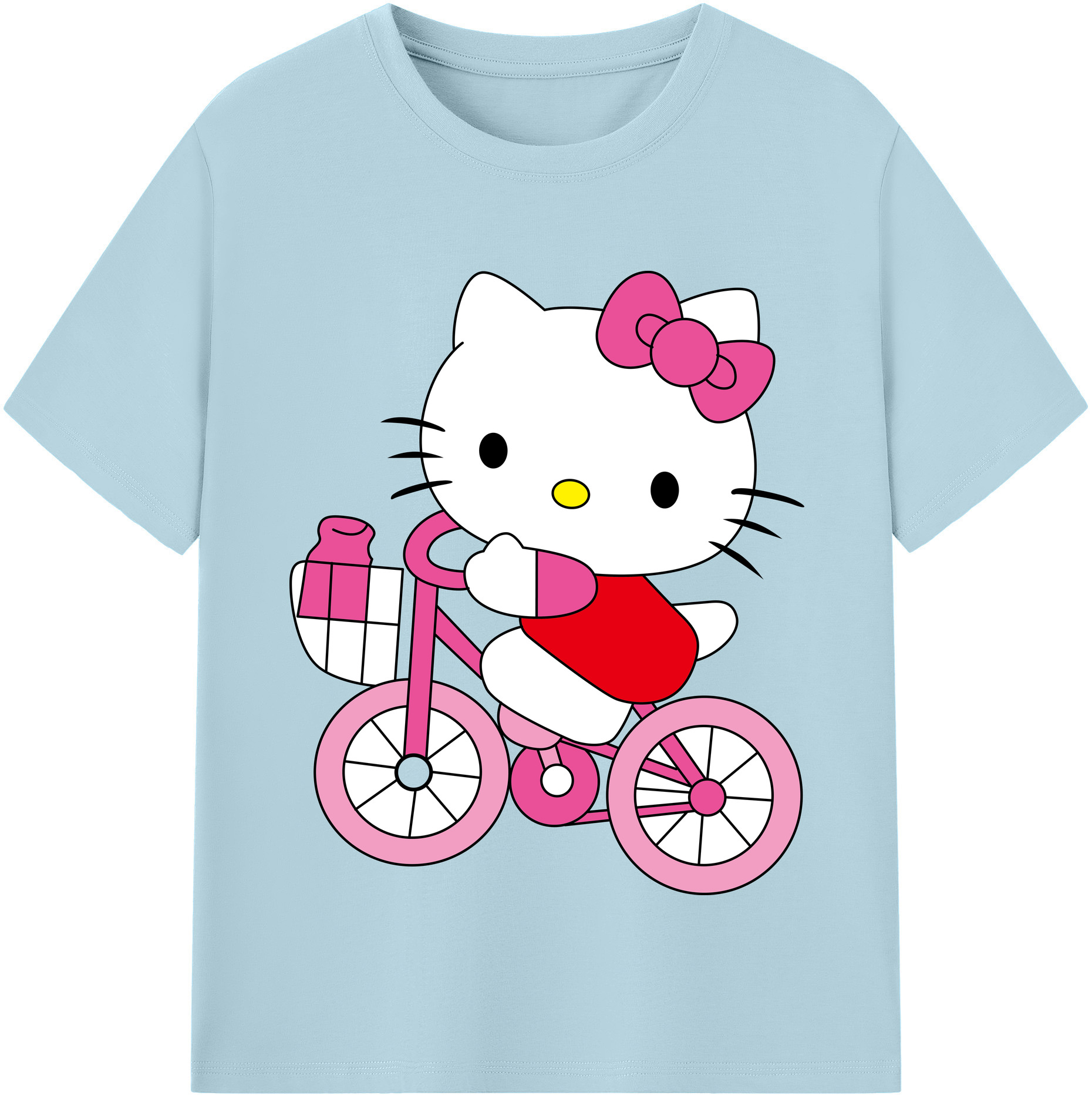 （画像用） Hello Kitty ハローキティ 綿100％半袖Tシャツ（フロントプリント）